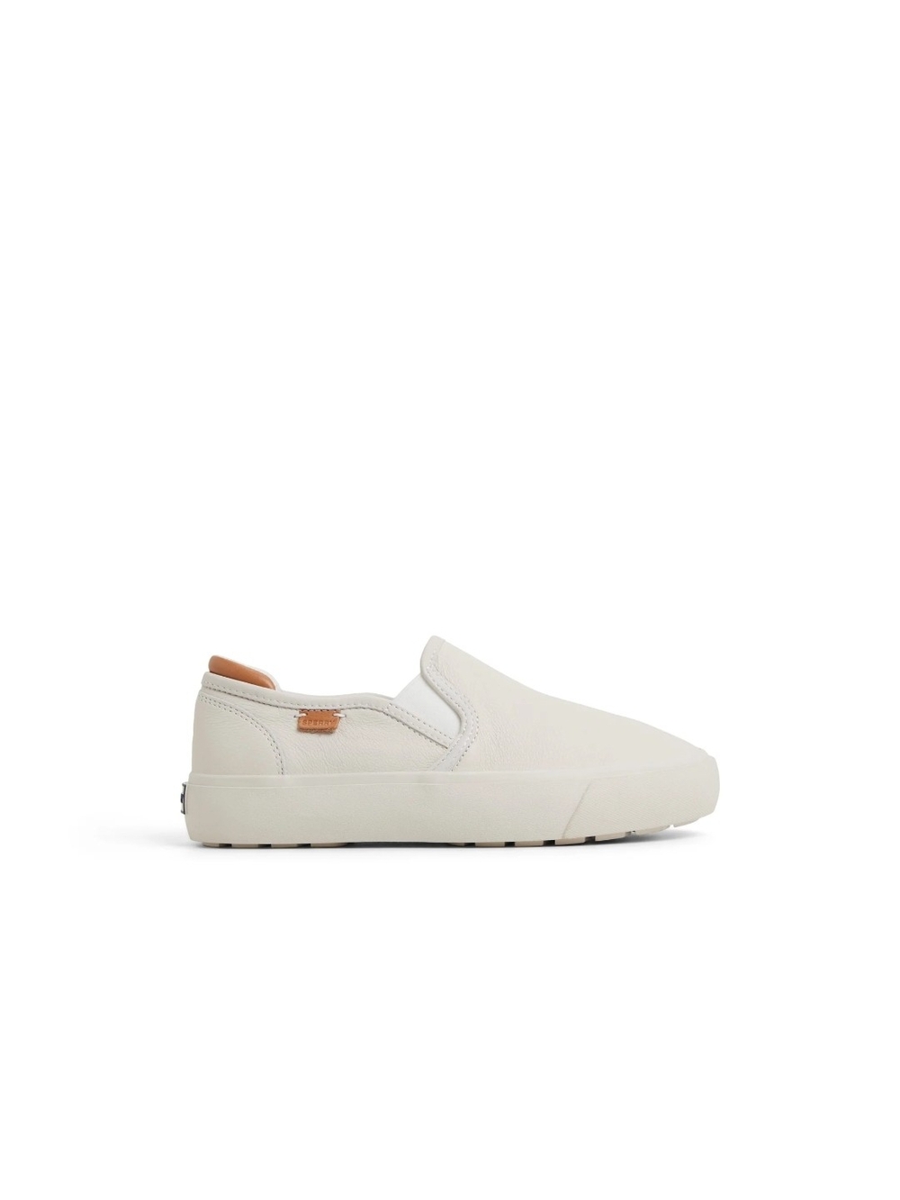 Sperry Slip-On Sneakers in Off-White with Tan Accent Brand New .